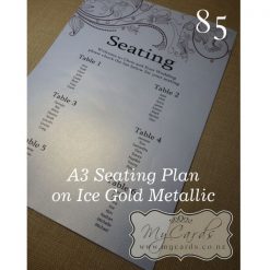 Brown Flourish A3 Seating Plan | Design 85