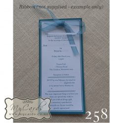 DLE Green Border Wedding Invitation | Design 258