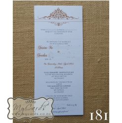DLE Gold Flourish Wedding Invitation | Design 181