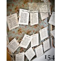 Seating Plan Cards Rose | Design 154