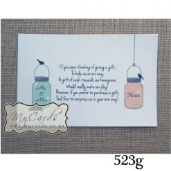 A6 Hanging Jars RSVP | Design 523R