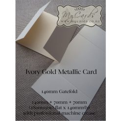 Gatefold 140mm BLANK - Ivory Gold Metallic