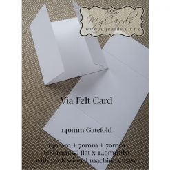 Gatefold 140mm BLANK - Via Felt 270gsm