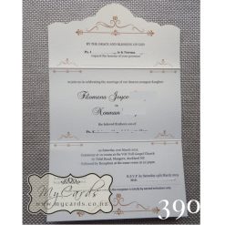 Gold Heart Custom Shape Letterfold - Design 390