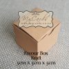 Kraft Favour Box 5cm Sq | MYCARDS