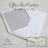 Glitter Lined Envelopes - White with Silver Glitter C6