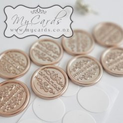 Invitation Plastic Wax Seals GOLD - QTY 10 (with adhesive dot) 30mm