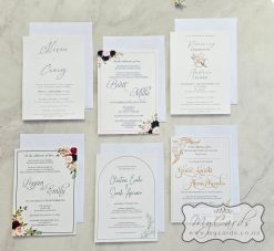 BUDGET Personalised Invitations (Includes 30 Invitations, Personalised Wording, Envelopes)