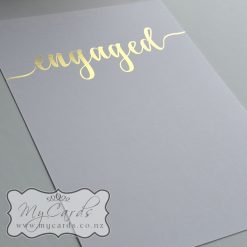 Foiled Engaged Invitation BLANK