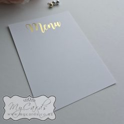 Foiled Menu BLANK Printable