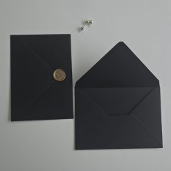 A5 Black Envelopes Diamond Flap 120gsm 152mm x 216mm