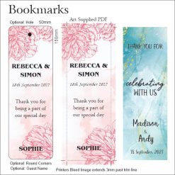 Canva or Art Supplied Bookmarks Printing Service 50mm x 150mm